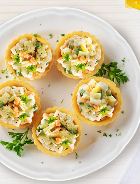 Babeczki z sałatką jarzynową